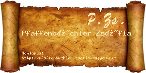 Pfaffenbüchler Zsófia névjegykártya