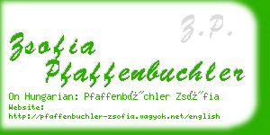 zsofia pfaffenbuchler business card